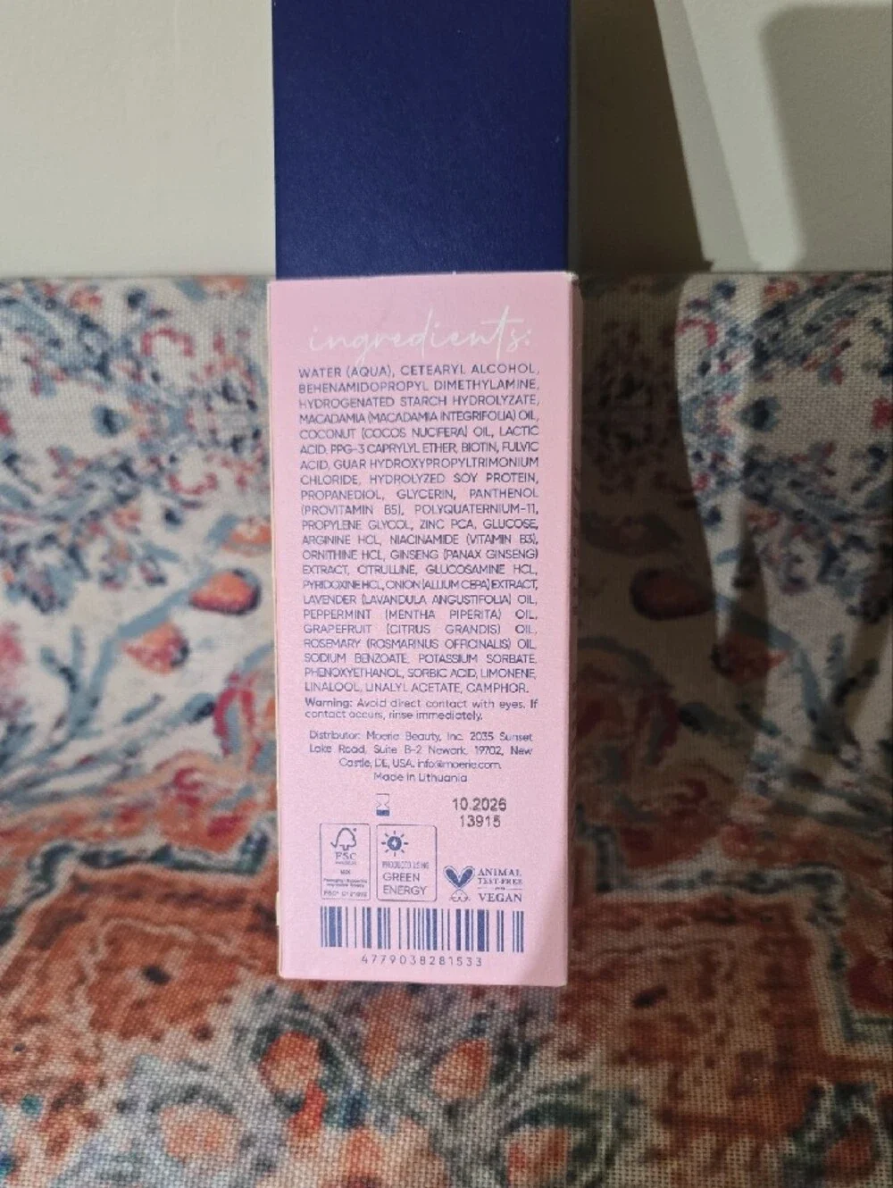 NWT Moerie Ultimate Hair Boost Smoothing Conditioner - Pink